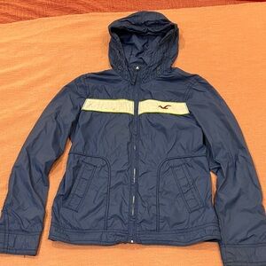 Hollister early 80’s style Windbreaker / lightweight jacket with hoodie